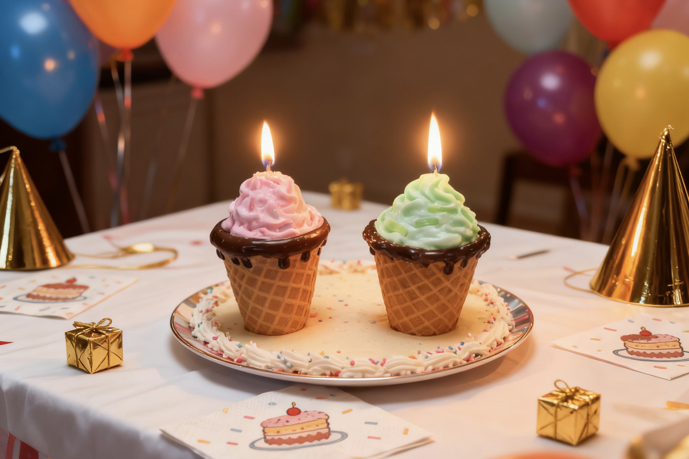 Cup Cake Shaped Ceramic Candle